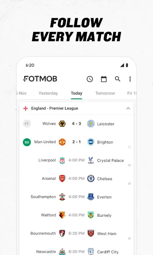 Fotmob Soccer Live Scores 1