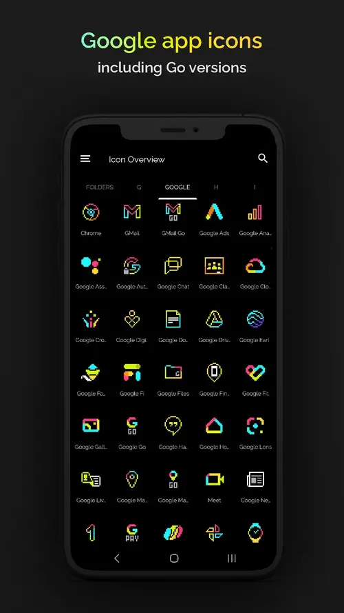 Retro Mode Icon Pack Neon APK 2