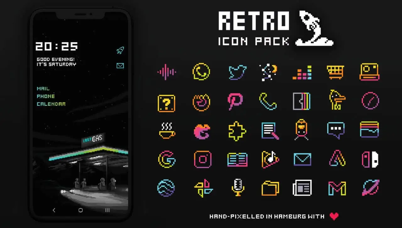 Retro Mode - Icon Pack (Neon)