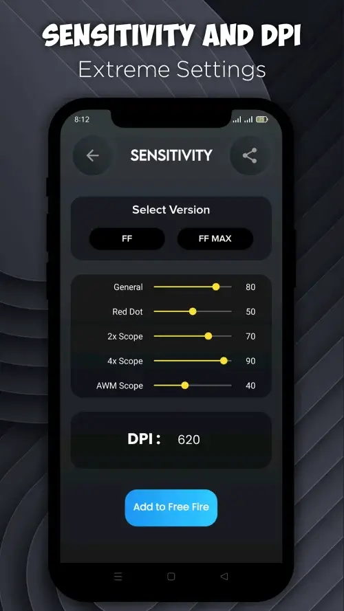 10X Fire GFX Sensitivity Tool MOD APK 5