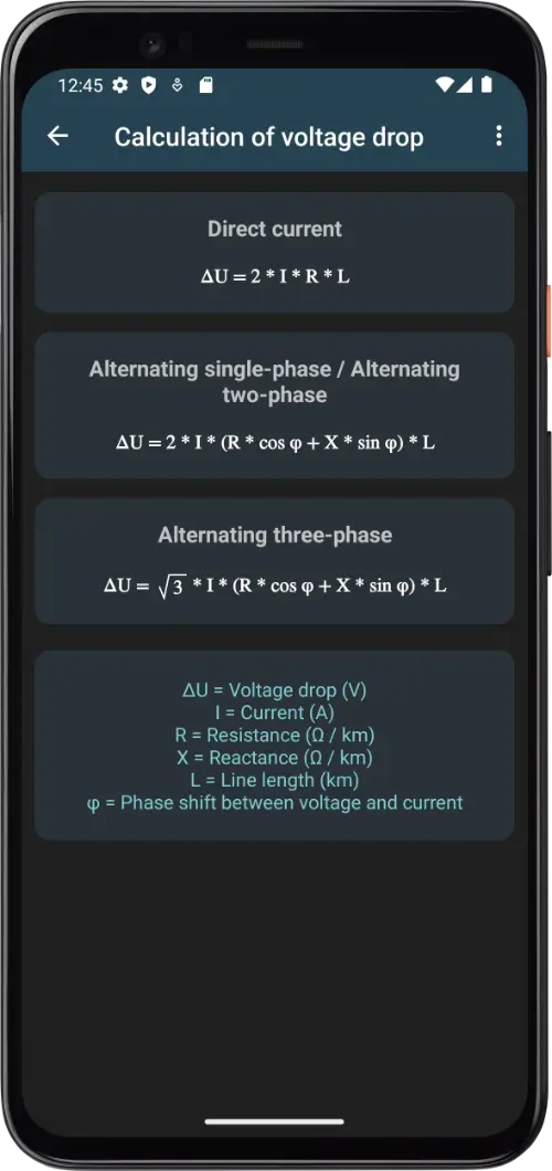 Electrical Calculations MOD APK 5
