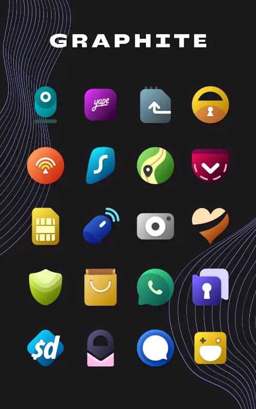 Graphite Icon Pack MOD APK 3