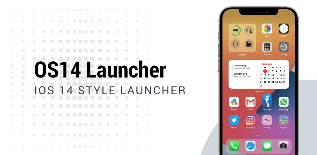 Black OS Launcher (OS14 Launcher)