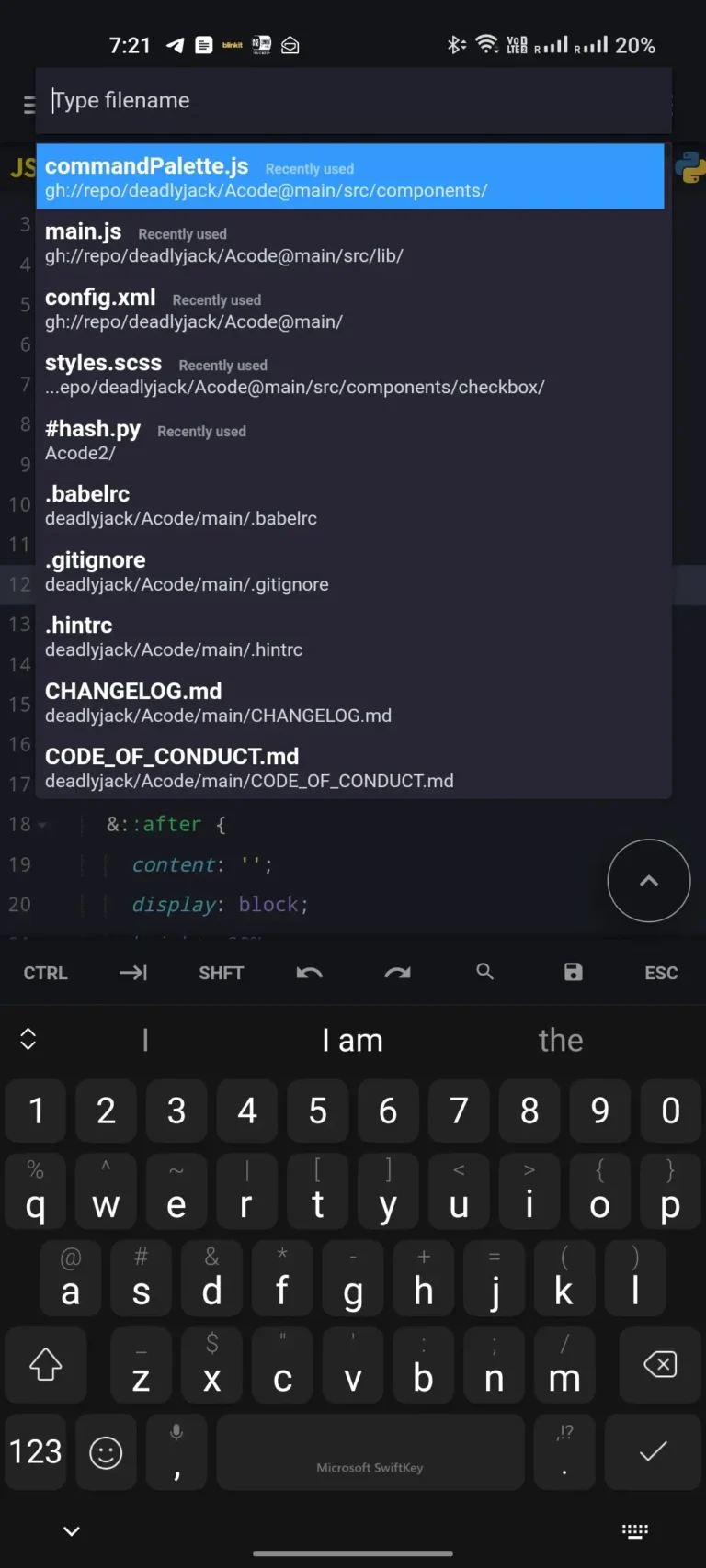 Acode Powerful Code Editor APK 1