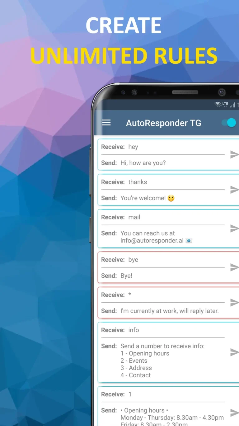 AutoResponder For Telegram MOD APK 3