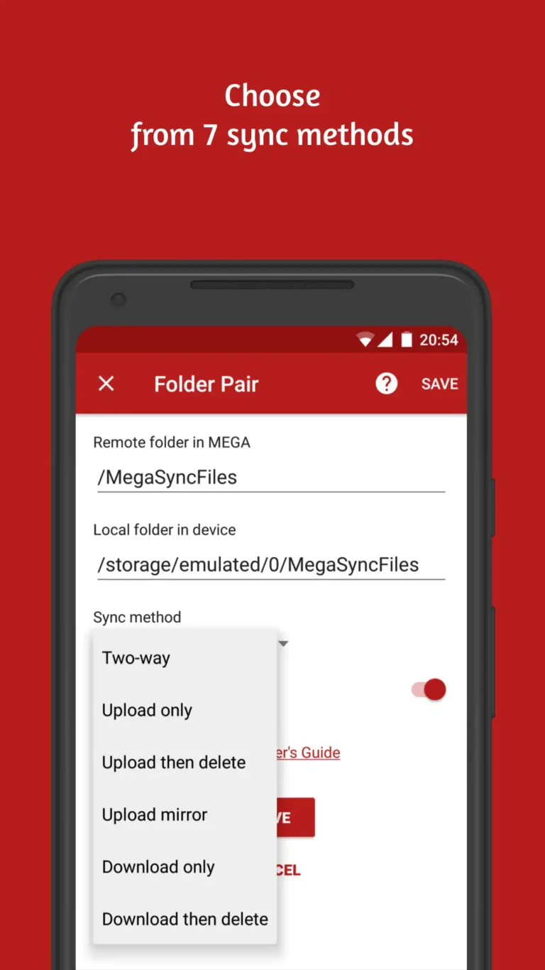 Autosync For MEGA MegaSync MOD APK 5