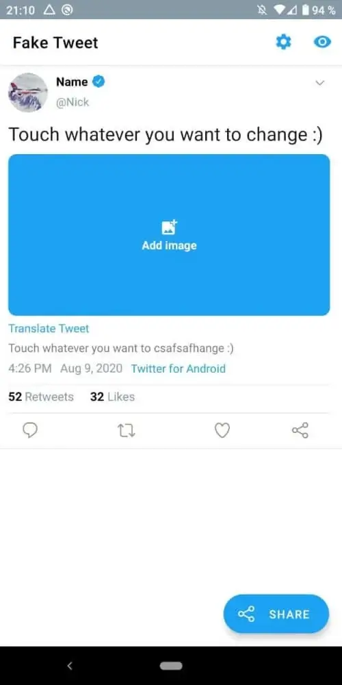 Fake Tweet MOD APK 2