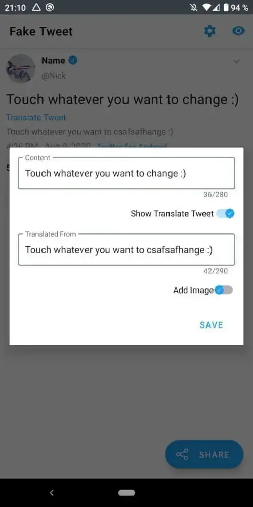 Fake Tweet MOD APK 3