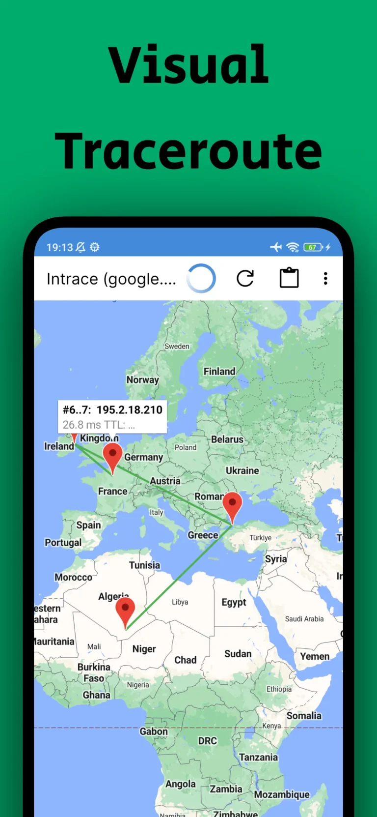 Intrace Visual Traceroute MOD APK 1