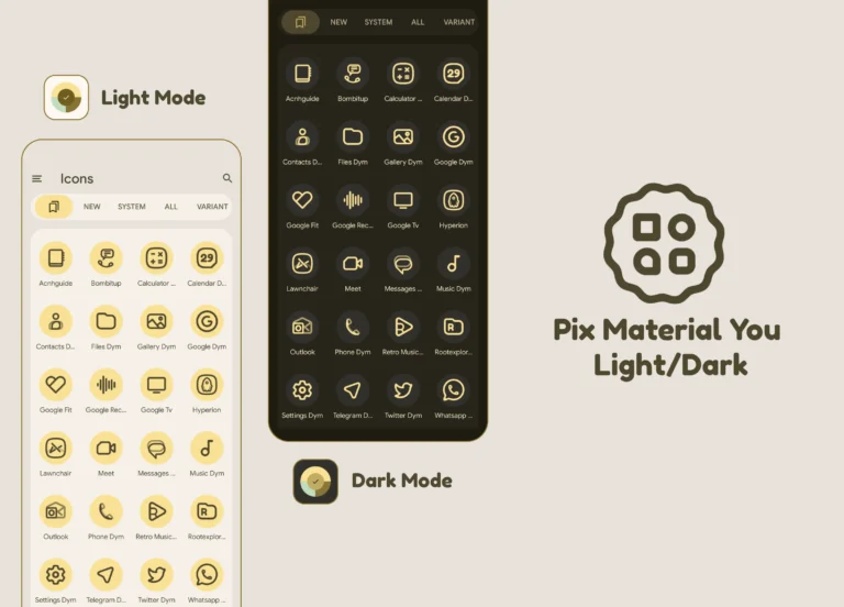 Pix Material You Light Dark MOD APK 3