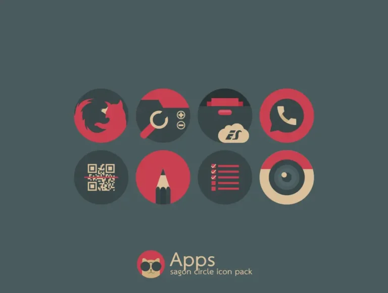 Sagon Circle Dark Icon Pack MOD APK 3
