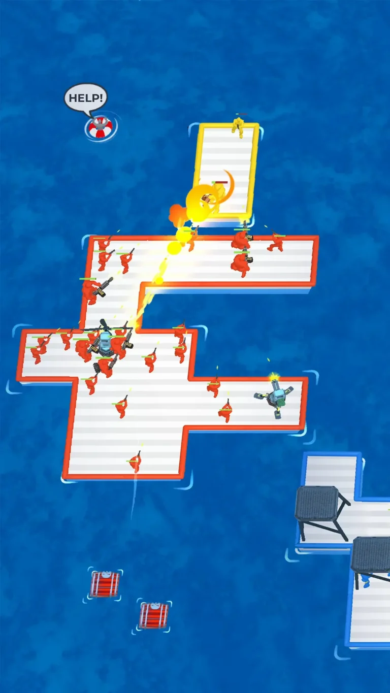 War Of Rafts Crazy Sea Battle MOD APK 4