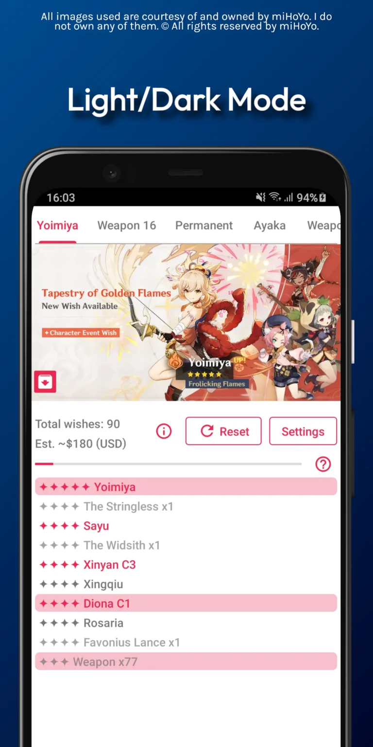 Wish Simulator For Genshin MOD APK 5