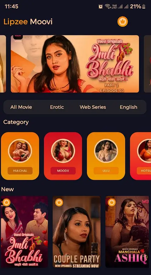 18+ Lipzee Moovi MOD APK 1