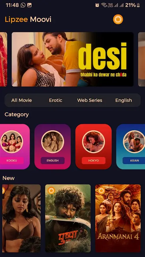 18+ Lipzee Moovi MOD APK 3